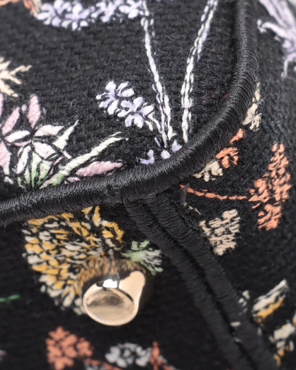 Pre-Owned Christian Dior Medium Embroidered Herbarium Lady D-Lite