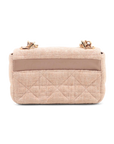 Pre-Owned Christian Dior Linen Macrocannage Small Caro
