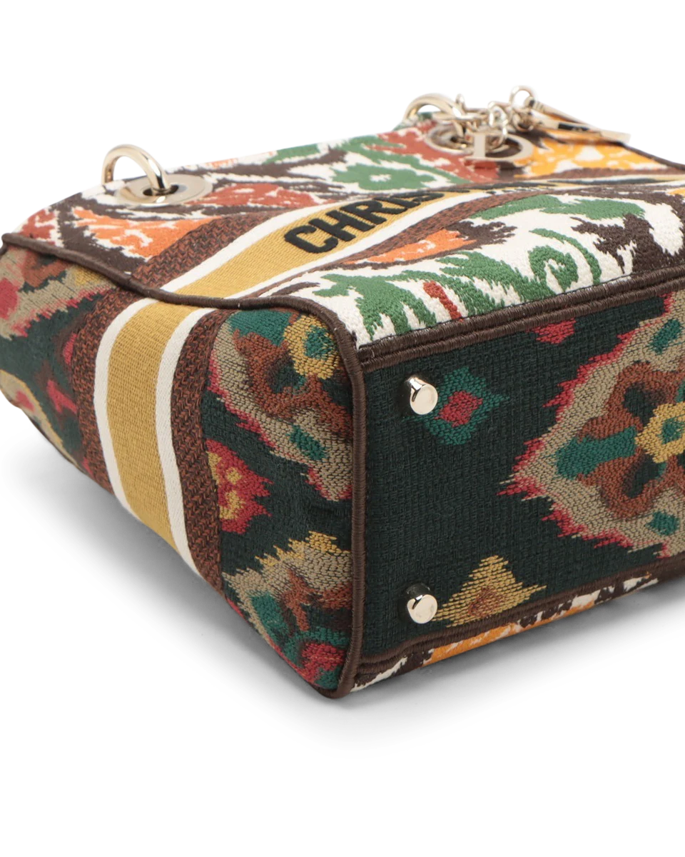 Pre-Owned Christian Dior Small Embroidered Paisley Lady Dior