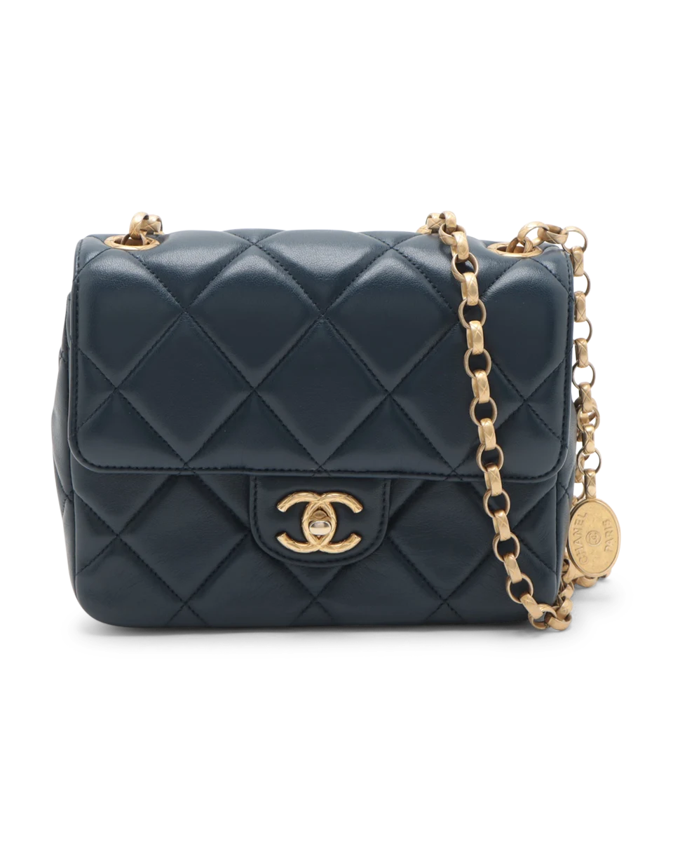 Pre-Owned Chanel Medallion Mini Square Flap Bag