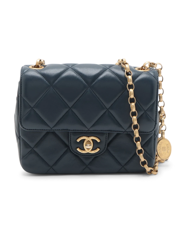 Pre-Owned Chanel Medallion Mini Square Flap Bag