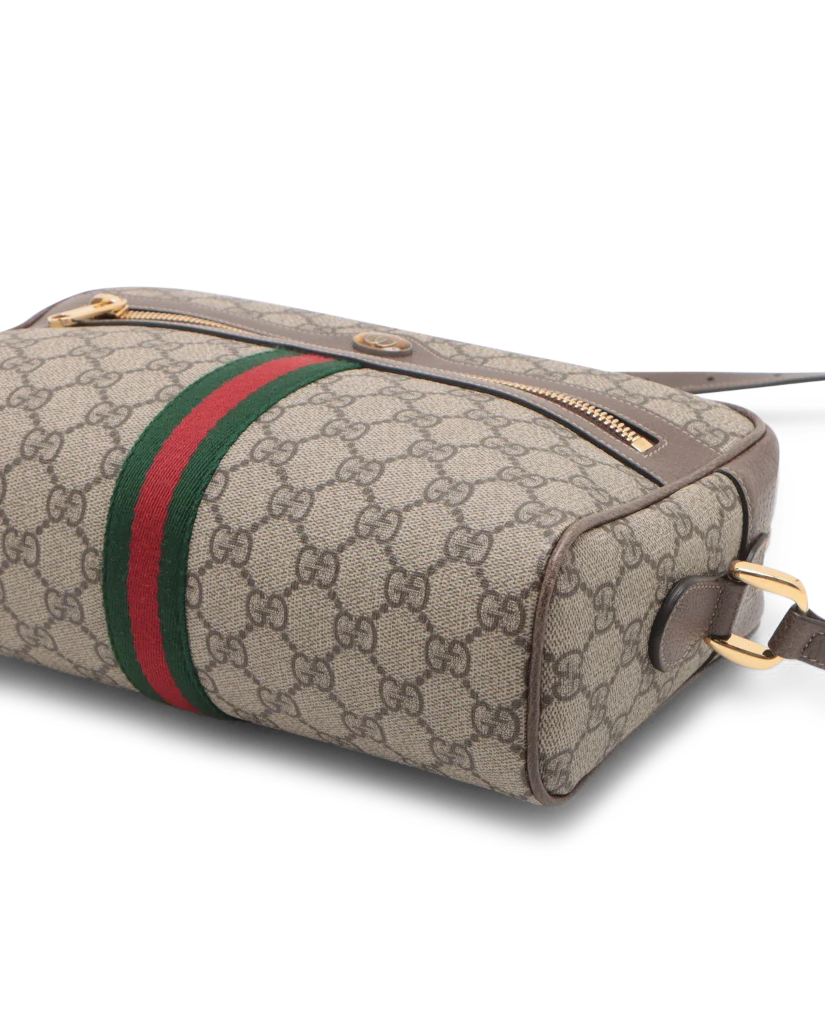 Pre-Owned Gucci GG Supreme Monogram Web Small Ophidia Shoulder Bag