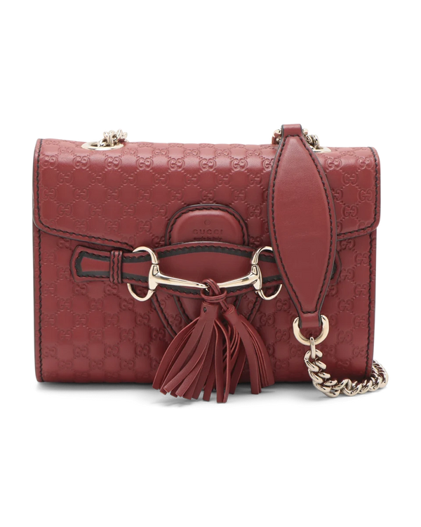 Pre-Owned Gucci Microguccissima Mini Emily Chain Shoulder Bag