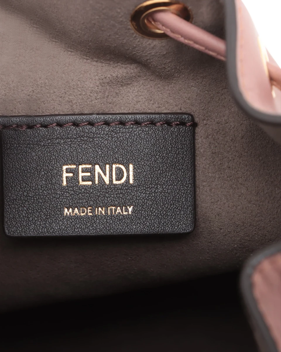 Pre-Owned Fendi Studded Mini Mon Tresor Bucket Bag