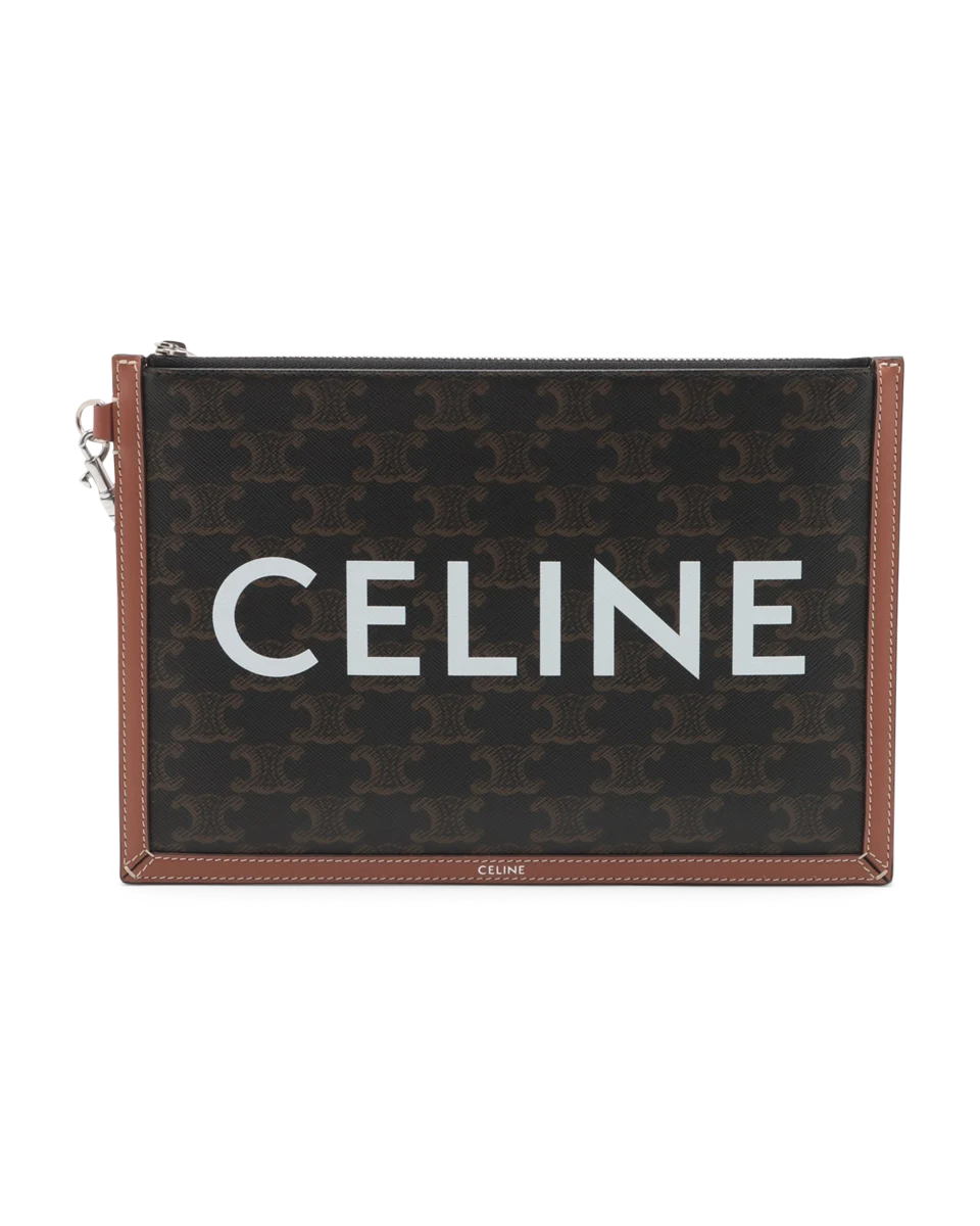 Pre-Owned Celine Triomphe Small Flat Pouch