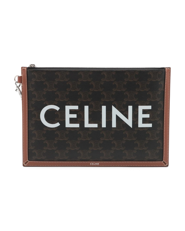 Pre-Owned Celine Triomphe Small Flat Pouch