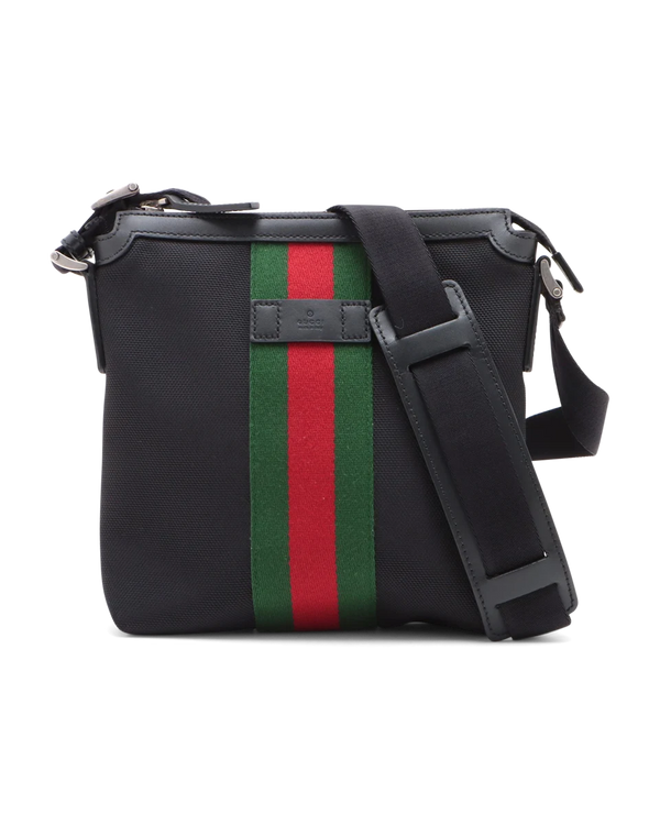 Pre-Owned Gucci Techno Web Messenger Techno Web Messenger