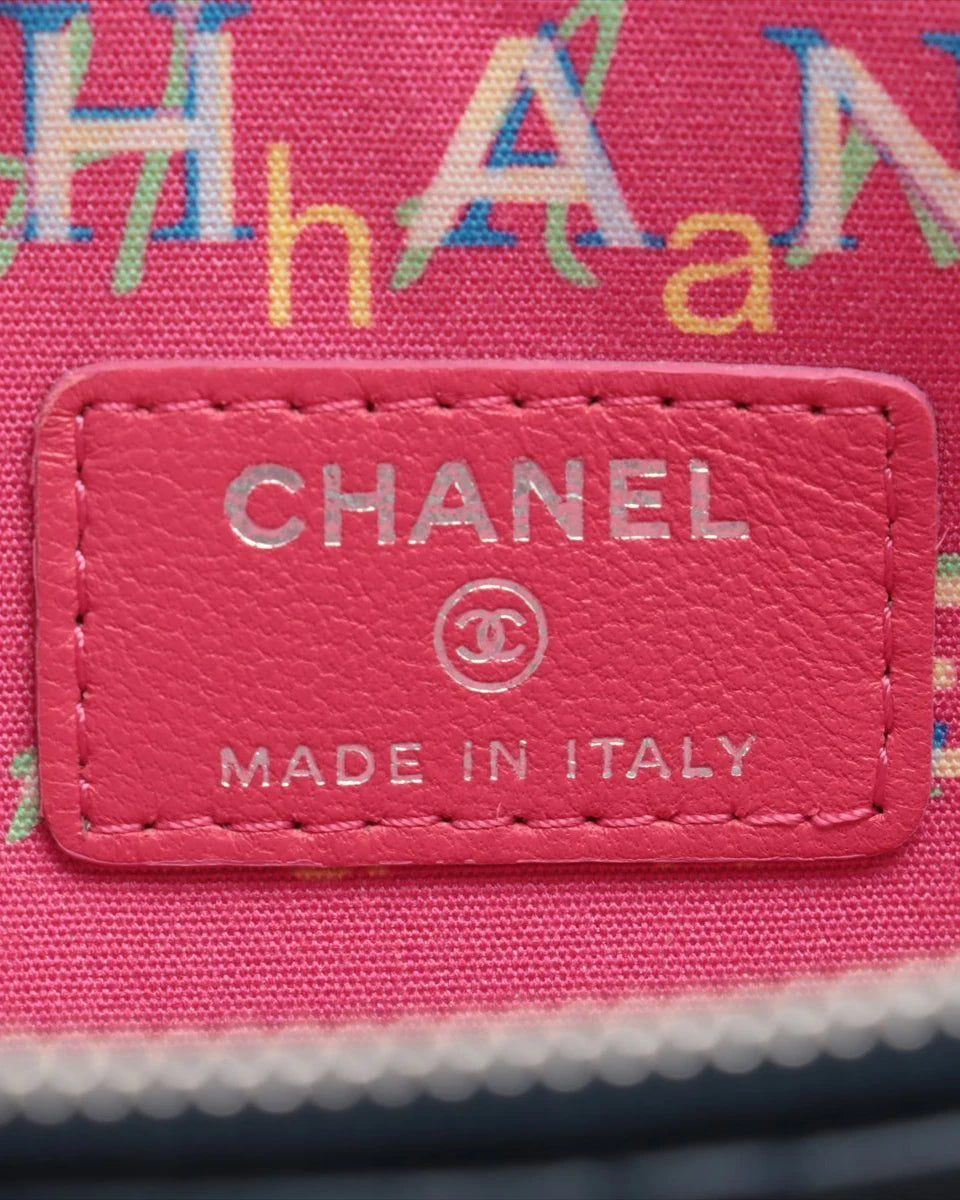 Pre-Owned Chanel Double Zip Clutch with Chain