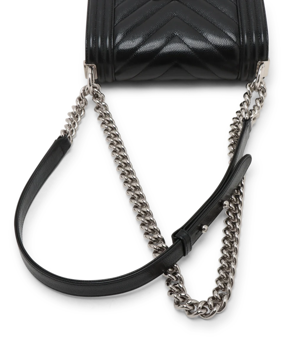 Pre-Owned Chanel Chevron Quilted Small Boy