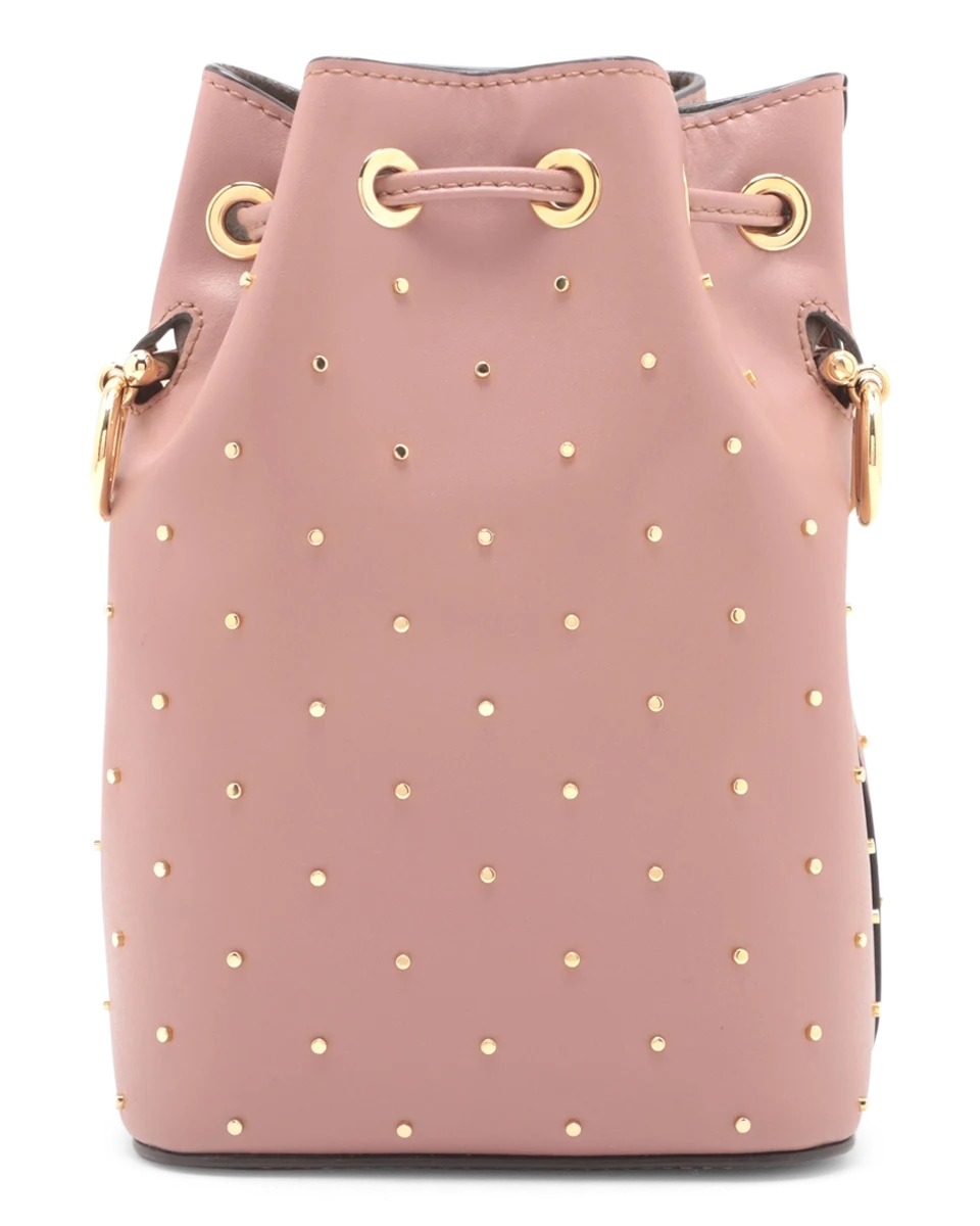 Pre-Owned Fendi Studded Mini Mon Tresor Bucket Bag