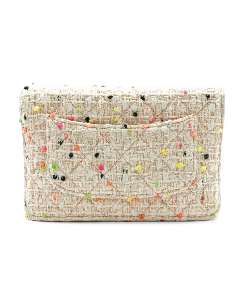Pre-Owned Chanel By The Sea Tweed Wallet-on-Chain