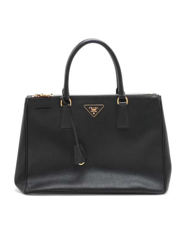 Pre-Owned Prada Luxe Saffiano Double Zip Galleria