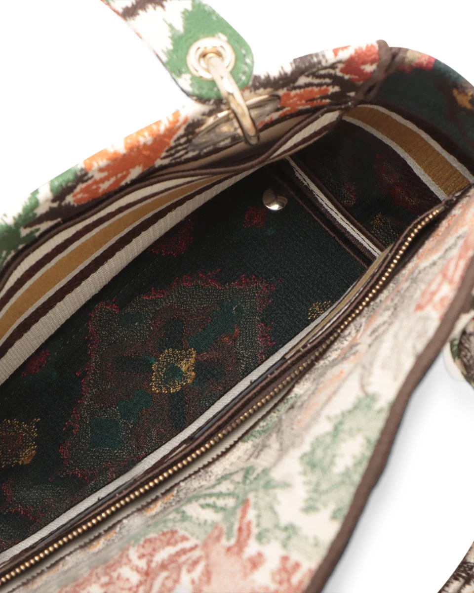 Pre-Owned Christian Dior Small Embroidered Paisley Lady Dior