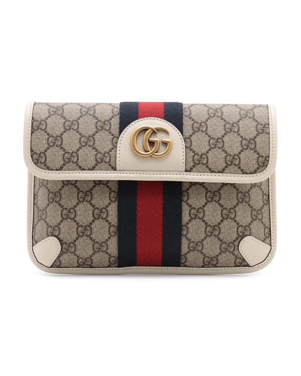 Pre-Owned Gucci Web Small Ophidia Belt Bag