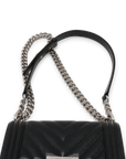 Pre-Owned Chanel Chevron Quilted Small Boy