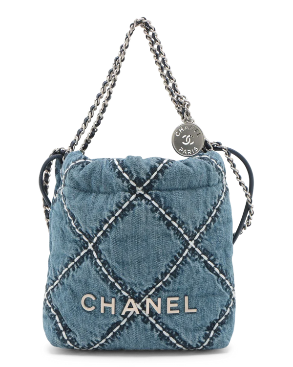 Pre-Owned Chanel Mini Denim 22 Hobo