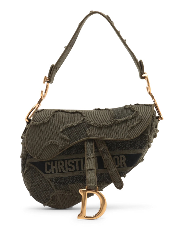 Pre-Owned Christian Dior Camouflage Saddle Bag