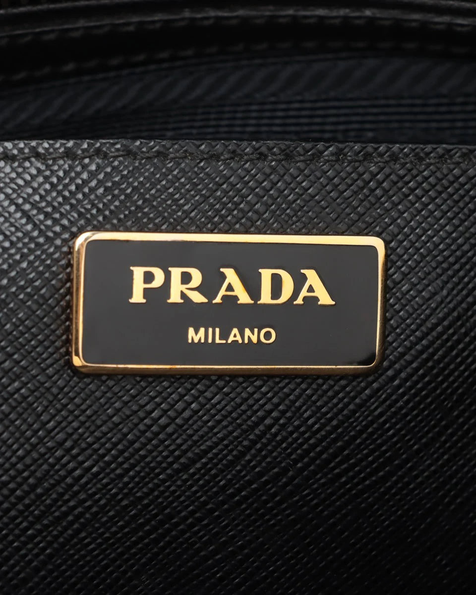 Pre-Owned Prada Luxe Saffiano Double Zip Galleria