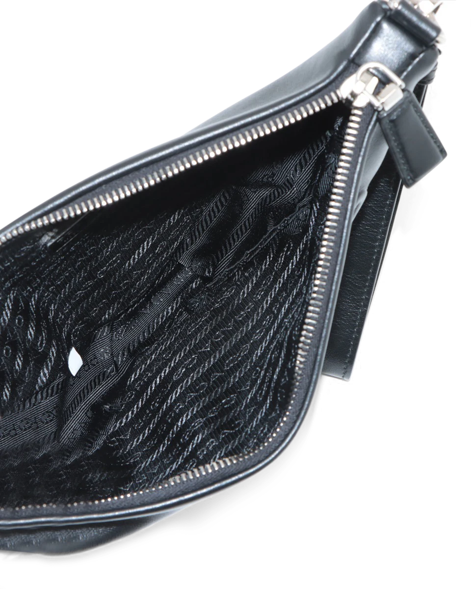 Pre-Owned Prada Logo Embossed Triangle Wristlet