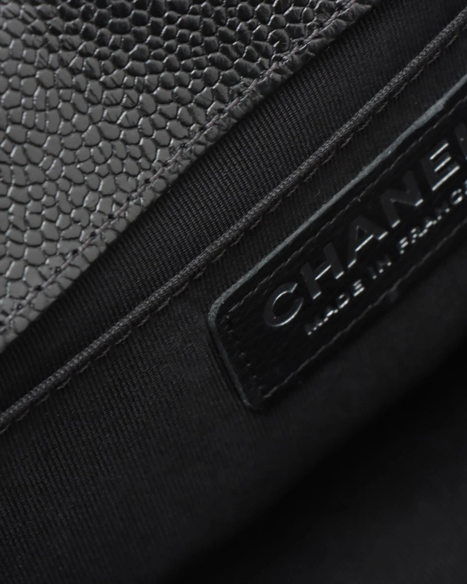Pre-Owned Chanel Chevron Quilted Small Boy