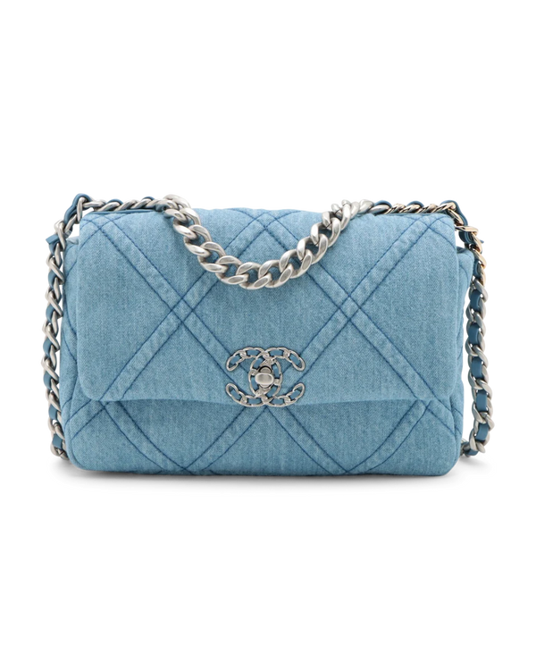 Pre-Owned Chanel Medium Denim 19 Flap Bag