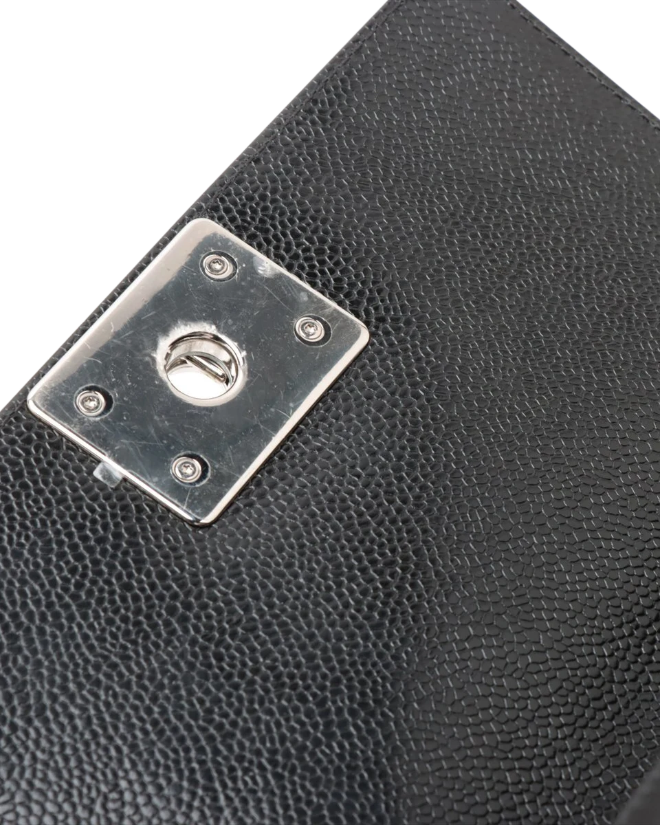 Pre-Owned Chanel Chevron Quilted Small Boy