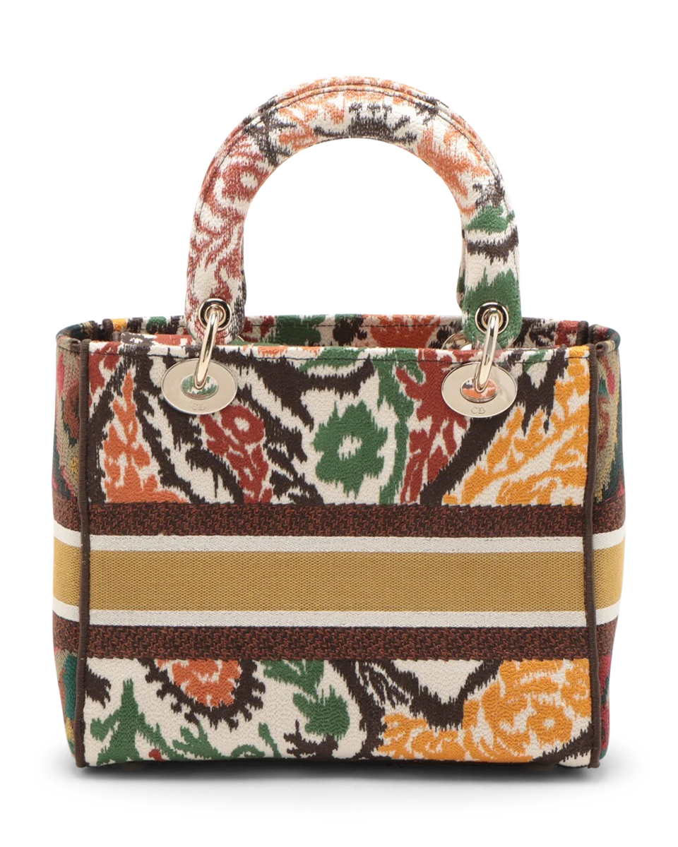 Pre-Owned Christian Dior Small Embroidered Paisley Lady Dior