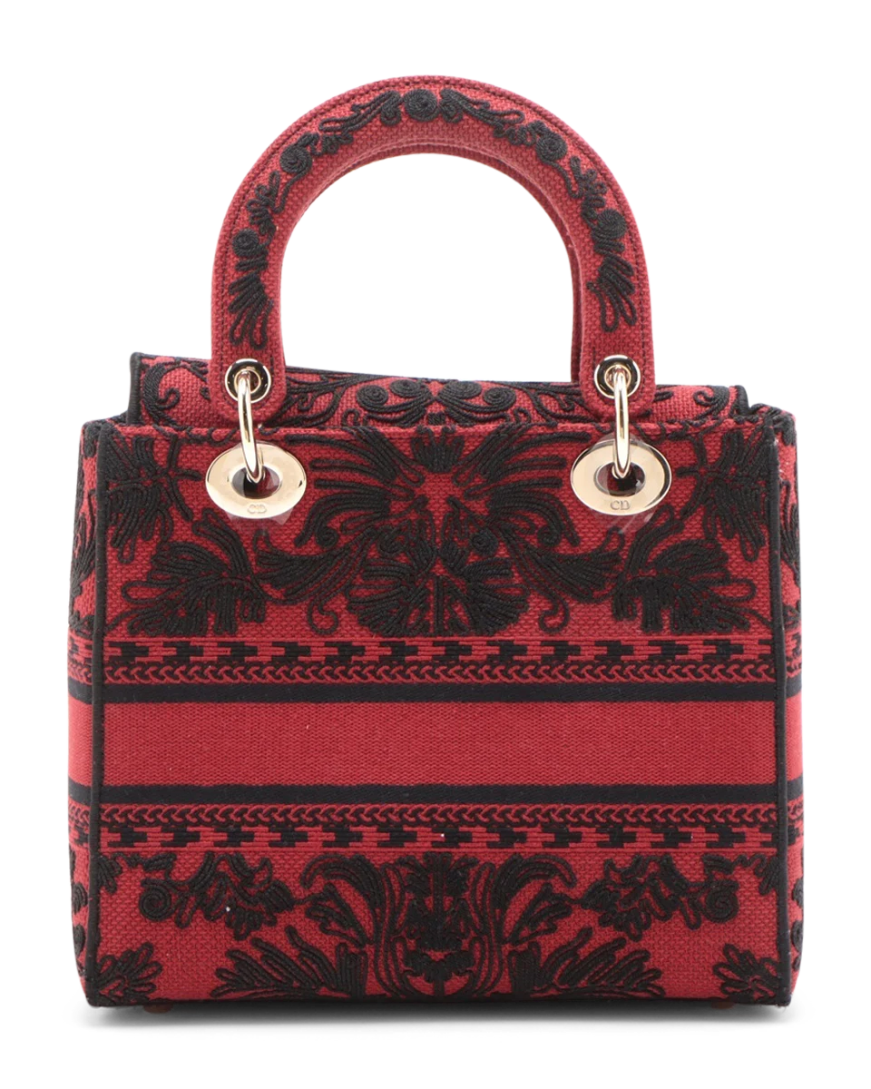 Pre-Owned Christian Dior Medium Embroidered Ornamental Cornely Lady D-Lite