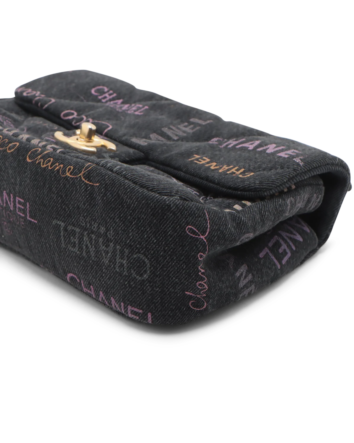 Pre-Owned Chanel Quilted Mini Denim Mood Rectangular Flap