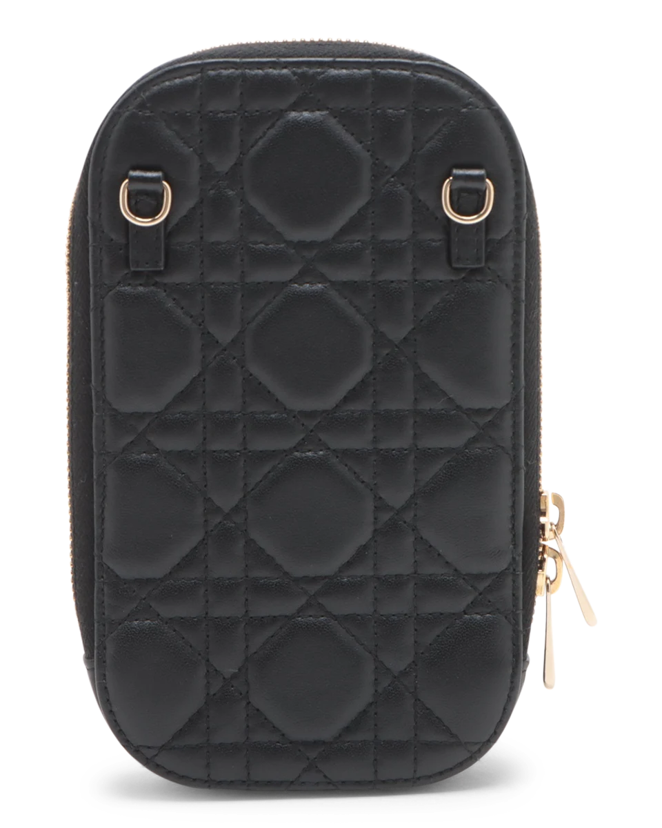 Pre-Owned Christian Dior Cannage Lady Dior Phone Holder