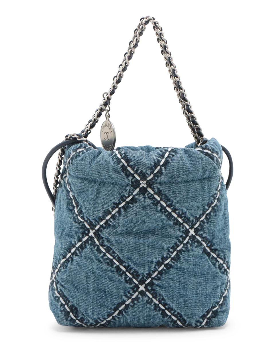 Pre-Owned Chanel Mini Denim 22 Hobo
