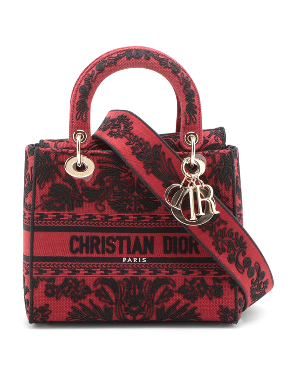 Pre-Owned Christian Dior Medium Embroidered Ornamental Cornely Lady D-Lite
