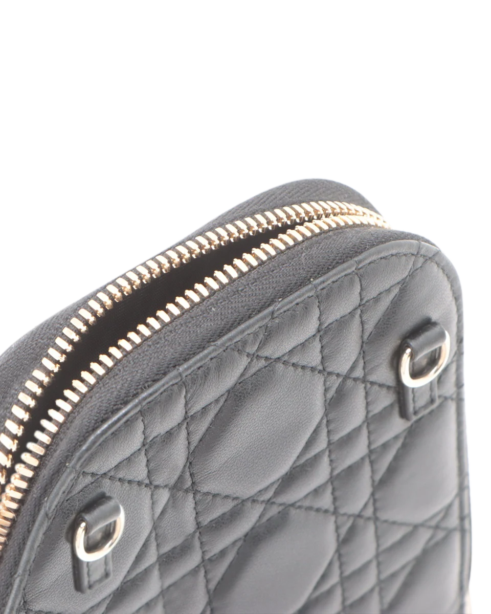 Pre-Owned Christian Dior Cannage Lady Dior Phone Holder