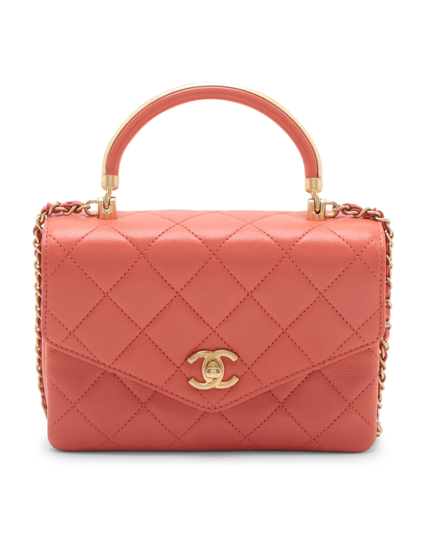 Pre-Owned Chanel Quilted CC Top Handle Envelope Flap